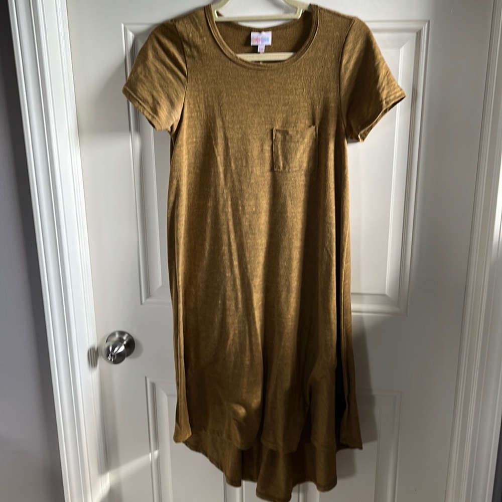 Lularoe Carly mustard yellow